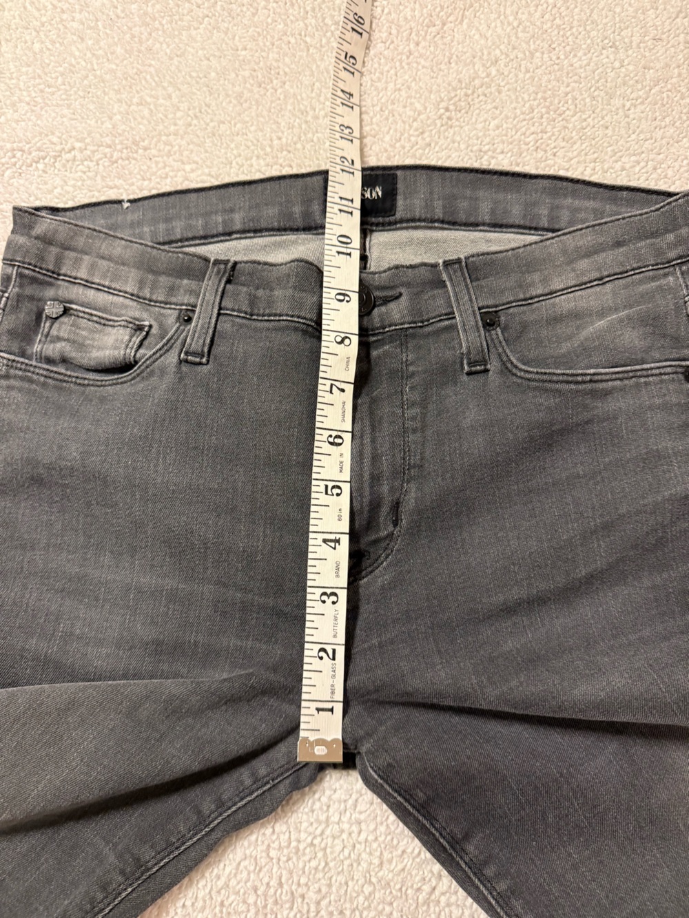 Hudson Washed Black/Grey Shine MidRise Skinny Jeans 29 - Picture 5 of 10